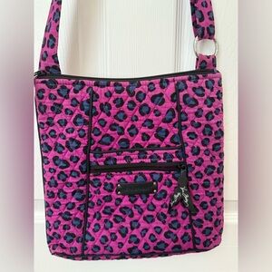 Vera Bradley Hipster Crossbody Leopard Spots - Purple - Adjustable